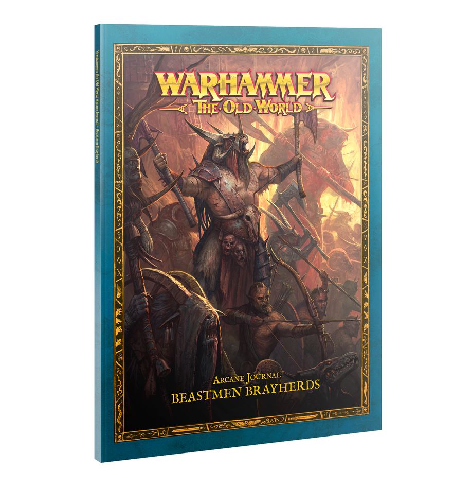 Arcane journal: beasmen brayherds (inglés). The beastmen brayherds live by the base laws of nature, twisted beyond recognition by the corrupting influence of the ruinous powers. Domination is enforced with terrible violence, and every member of the herd quickly learns their place in its brutal and bloody hierarchy. From the primordial forests in which they dwell, they raid and pillage in the name of their dark gods. This essential guidebook delves into the dark background and lore of the beastmen brayherds, the true children of chaos, and gives you additional rules to use in your games of warhammer: the old world. Combined with warhammer: the old world – ravening hordes, available to purchase separately, you'll have plenty of options and more in-depth rules to get the most out of the cloven ones on the tabletop.