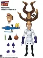 EARTWORM JIM FIGURA WAVE 1: PROFESSOR MONKEY-FOR-A-HEAD 28 CM. Este científico loco se ha vuelto loco, ¡y no se anda con chiquitas! Puede que el Profesor Mono Por Cabeza no tenga una Batería de los Dioses de repuesto para impulsar un nuevo supertraje, ¡pero eso no le impide crear nuevos y traicioneros inventos! Aunque el mono injertado en la cabeza del Profesor es fácil de llevar y le encanta tomarle el pelo, el Profesor es ferozmente protector con su compañero simiesco, que le permite escapar de casi cualquier situación gracias a sus habilidades para trepar. Dos increíbles figuras de acción en una, la nueva figura de acción del Profesor Mono Por Cabeza de ADN Premium a escala 1/12 mide aproximadamente 11« de alto (5,5» de humano, 5,5" de mono).