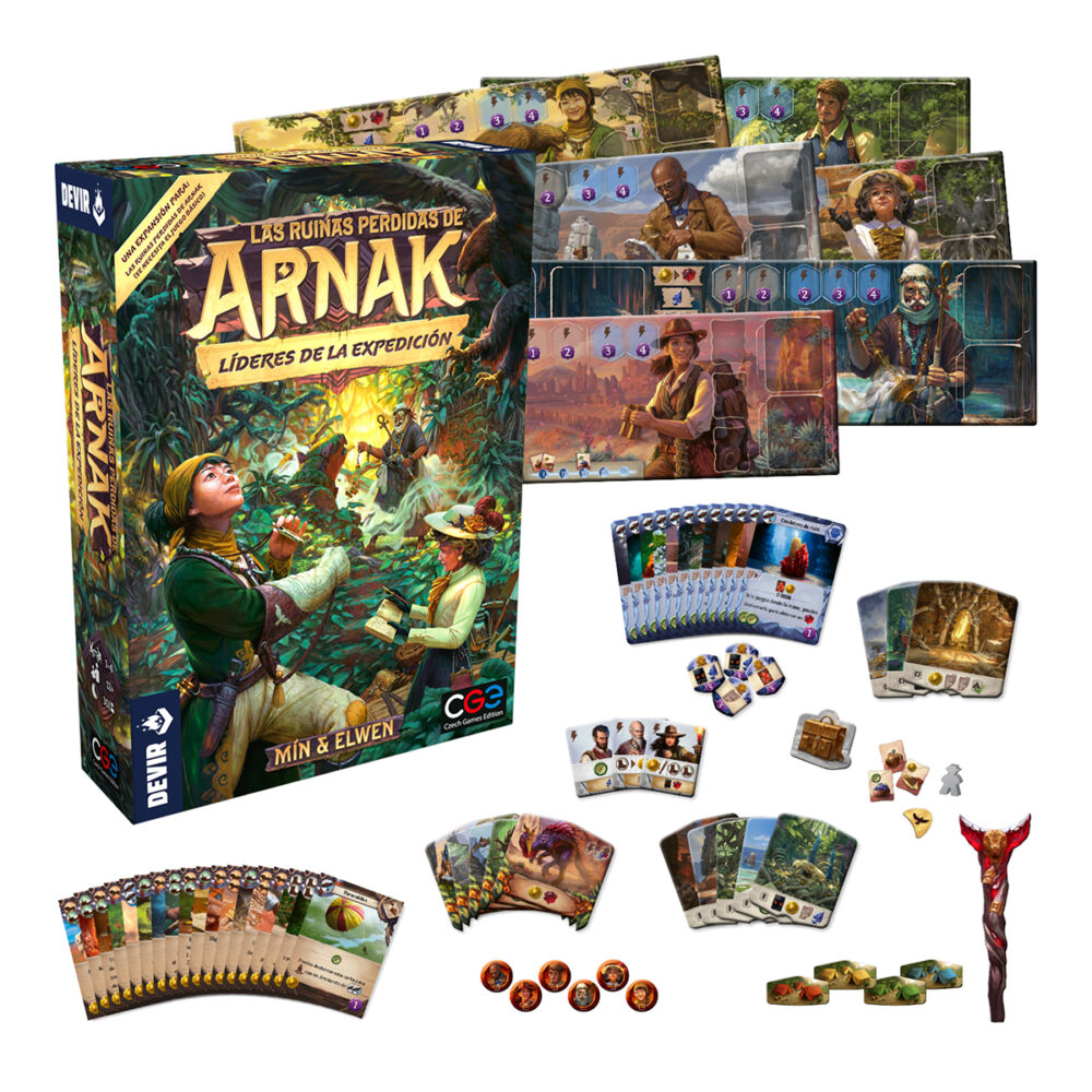Juego de mesa líderes de la expedición: las ruinas perdidias de arnak de la marca devir