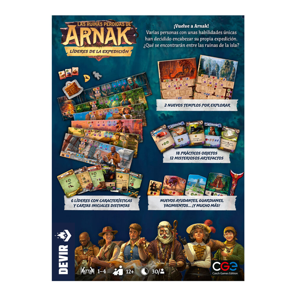 Juego de mesa líderes de la expedición: las ruinas perdidias de arnak de la marca devir