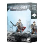 WOLF GUARD BATTLE LEADER SPACE WOLVES. Los Sacerdotes Lobo son sabios ancianos que velan por el bienestar espiritual y físico de sus hermanos de batalla. Vestidos de negro y engalanados con tótems y macabros yelmos de cráneo de lobo, su presencia es aterradora. Con este kit multicomponente de plástico puedes montar un Sacerdote Lobo, un líder espiritual para tus ejércitos de Lobos Espaciales de Warhammer 40,000. Parte Apotecario y parte Capellán, es ideal para apoyar a tus unidades clave, inspirar a tus guerreros y atender a los heridos. Puedes equiparlo con una pistola bólter absolvor o una daga ritual y elegir entre tres cabezas, una con un casco de cráneo de lobo y dos descubiertas, para que personalizar a tu feroz guerrero sea de lo más sencillo.