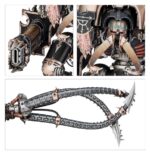 CHAOS KNIGHTS: KNIGHT RUINATOR. Los Caballeros Portarruinas cargan contra las líneas enemigas en medio de ardientes ráfagas de llamas malditas y salvas de misiles pulsoterror. Fijan su objetivo en un solo oponente o grupo hasta destruirlo, para a continuación avanzar hacia el siguiente. Estos ingenios de guerra dejan tras de sí un sendero de devastación por el que sus camaradas pueden seguirles hasta el mismo corazón de las posiciones enemigas. Con este kit multicomponente de plástico puedes montar un poderoso Caballero del Caos en una de sus cuatro configuraciones distintas para tu ejército de Caballeros del Caos de Warhammer 40,000. También puedes desplegarlo como Descastado aliado en ejércitos de Marines Espaciales del Caos, Guardia de la Muerte, Hijos del Emperador, Mil Hijos o Devoradores de Mundos. El Caballero Portarruina se especializa en causar el máximo daño a corto alcance, pero montes la clase que montes, traerá consigo un arsenal de armas tremendamente potentes. Una sola de estas poderosas máquinas de guerra es capaz de cambiar el curso de cualquier batalla. Tienes diferentes máscaras retorcidas, cadenas, tubos, púas y cuernos opcionales para crear una máquina de maldad verdaderamente única.