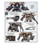 CHAOS KNIGHTS: KNIGHT RUINATOR. Los Caballeros Portarruinas cargan contra las líneas enemigas en medio de ardientes ráfagas de llamas malditas y salvas de misiles pulsoterror. Fijan su objetivo en un solo oponente o grupo hasta destruirlo, para a continuación avanzar hacia el siguiente. Estos ingenios de guerra dejan tras de sí un sendero de devastación por el que sus camaradas pueden seguirles hasta el mismo corazón de las posiciones enemigas. Con este kit multicomponente de plástico puedes montar un poderoso Caballero del Caos en una de sus cuatro configuraciones distintas para tu ejército de Caballeros del Caos de Warhammer 40,000. También puedes desplegarlo como Descastado aliado en ejércitos de Marines Espaciales del Caos, Guardia de la Muerte, Hijos del Emperador, Mil Hijos o Devoradores de Mundos. El Caballero Portarruina se especializa en causar el máximo daño a corto alcance, pero montes la clase que montes, traerá consigo un arsenal de armas tremendamente potentes. Una sola de estas poderosas máquinas de guerra es capaz de cambiar el curso de cualquier batalla. Tienes diferentes máscaras retorcidas, cadenas, tubos, púas y cuernos opcionales para crear una máquina de maldad verdaderamente única.