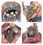 SPESRHEAD: OGOR MAWTRIBES–SCRAPGLUTT. Los Zampasobras rastrean los campos de batalla abandonados y las chatarrerías, empujados por la obsesión de un cazador ogor de fabricar trampas de lo más creativas. Cualquier pieza útil recogida por unos gnoblars entusiastas puede ser reutilizada como armadura o arma para la banda. Si quieres arrasar por los Reinos Mortales devorando todo a tu paso, esta caja es la forma perfecta de empezar una nueva colección de Mascatribus Ogors o de ampliar tu ejército de Warhammer Age of Sigmar, y resulta más económica que comprar los kits por separado. Un corpulento y astuto Trampero, junto a su séquito compuesto por un imponente Dientes de Sable Gélidos y un puñado de ingeniosos gnoblars, lidera a los Zampasobras. Tras él marchan ocho demoledores Tripasduras, una unidad de Gnoblars lista para capturar objetivos, y un Tirasobras Gnoblar que lanza chatarra metálica sobre tus enemigos. Estas miniaturas conforman una fuerza completa de Punta de lanza, lo que significa que podrás lanzarte a jugar partidas tácticas e intensas desde el primer momento. Dos de los Tripasduras también pueden montarse como campeones Jefes Tripasduras, otros dos como Eructadores Tripasduras y dos más como Portadores de la Mascarruna con la opción de tres sombreretes distintos para el estandarte. Las cabezas, escudos ventrales y armas pueden intercambiarse entre todos los Tripasduras. Hay distintas opciones decorativas para los cuernos del Tirasobras, que también puede montarse como Escupehierros. La unidad de Gnoblars cuenta con 13 cabezas intercambiables entre todos los cuerpos del kit.
