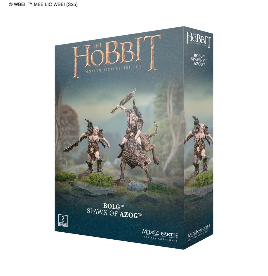 Middle-earth sbg: bolg spawn of azog. Bolg es un orco salvaje y despiadado que exhibe una fuerza y brutalidad terribles en combate. Con cada uno de los golpes de su enorme pico de guerra, desmiembra a sus enemigos y provoca auténticos baños de sangre. Cumple con absoluta lealtad cualquier tarea que su padre le encomiende, desde rastrear y dar caza a la compañía de thorin por el bosque negro y más allá, hasta comandar las ingentes legiones del monte gundabad en la batalla de los cinco ejércitos. Con este kit multicomponente de plástico puedes montar a bolg, tanto a pie como a lomos de un fell warg, para tus fuerzas de army of gundabad o azog's hunters en middle-earth strategy battle game. El orc bow que porta a la espalda es opcional, pero siempre blande una enorme arma a dos manos para abrirse paso a golpes entre los guerreros enemigos. Este fornido héroe provoca auténticas carnicerías y es ideal para quienes no entienden de sutilezas en el campo de batalla. El kit contiene 33 piezas de plástico, 1 peana redonda citadel de 40 mm y 1 peana redonda citadel de 25 mm. Las miniaturas se proporcionan sin montar ni pintar. Recomendamos usar pegamento para plástico citadel y pinturas citadel colour. Encontrarás las reglas para usar a bolg, spawn of azog en middle-earth strategy battle game en la publicación armies of the hobbit™, disponible por separado.