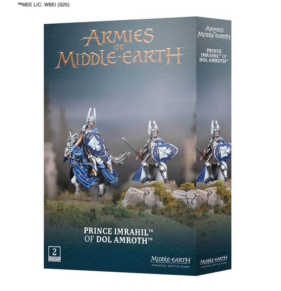 Middle-earth sbg: prince imrahil of dol amroth. El príncipe imrahil es el señor de dol amroth, el cuñado de denethor y un guerrero con una destreza, valor y honor incomparables. Es imrahil quien responde sin dudarlo a la llamada de minas tirith, reúne a los ejércitos de los feudos de gondor y cabalga hacia la defensa de la ciudad blanca. Él es quien lidera la carga desde las puertas de minas tirith en socorro de aragorn y éomer, contribuyendo de manera decisiva a la victoria en los campos del pelennor. Con este kit multicomponente de plástico puedes montar al prince imrahil, tanto a pie como a caballo, para tus ejércitos de grief of éomer, the fiefdoms, defenders of the pelennor o men of the west en middle-earth strategy battle game. Uses la versión que uses, este héroe inspirador es el líder ideal para tus fuerzas de caballeros. El kit contiene 31 piezas de plástico, 1 peana redonda citadel de 40 mm y 1 peana redonda citadel de 25 mm. Las miniaturas se proporcionan sin montar ni pintar. Recomendamos usar pegamento para plástico citadel y pinturas citadel colour. Encontrarás las reglas para usar al prince imrahil of dol amroth en ejércitos de the fiefdoms en la publicación armies of middle-earth, disponible por separado. Encontrarás las reglas para usarlo en ejércitos de grief of éomer, defenders of the pelennor y men of the west en la publicación armies of the lord of the rings™, también disponible por separado.