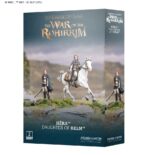 MIDDLE-EARTH SBG: HÉRA DAUGHTER OF HELM. Héra, la hija de Helm, es una joven brava y testaruda que aprendió a montar a caballo antes que a andar. No tiene ningún interés en sentar la cabeza; prefiere vivir una vida de aventuras y emociones fuertes. Cuando el ejército de Wulf ataca Edoras, Héra protege a su pueblo de la invasión y se encarga de que todos aquellos incapaces de luchar logren huir de la ciudad y guarecerse en el santuario de Cuernavilla. Con este kit multicomponente de plástico puedes montar a Héra, tanto a pie como a caballo, para tus fuerzas de Army of Edoras en Middle-earth Strategy Battle Game. Como hija de Rohan, es letal en combate, y luchar a lomos de Ashere amplía muchísimo su rango de amenaza. Puede montarse con o sin capa y está equipada con armadura, espada y un Spyglass con el que detectar la presencia de enemigos ocultos. El kit contiene 38 piezas de plástico, 1 peana redonda Citadel de 40 mm y 1 peana redonda Citadel de 25 mm. Las miniaturas se proporcionan sin montar ni pintar. Recomendamos usar pegamento para plástico Citadel y pinturas Citadel Colour.