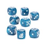 DOL AMROTH™ DICE SET. Los caballeros cisne de Dol Amroth son nobles guerreros que defienden con orgullo sus tradiciones marciales. En tiempos de necesidad, acuden sin dudarlo a la llamada de Gondor. Un juego de 8 dados de seis caras con esquinas redondeadas para Middle-earth Strategy Battle Game, con la temática de los Swan Knights de Dol Amroth. Están fabricados en plástico acrílico de color azul perlado con muescas en tinta blanca y miden 16 mm de arista. Las caras del 1 al 5 están marcadas con los tradicionales puntos y la cara del 6 está adornada con un barco en forma de cisne, el emblema de Dol Amroth.
