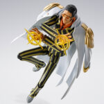 BORSALINO FUTURE ISLAND EGGHEAD ONE PIECE SH FIGURTS. Se une a la colección S.H. Figuarts de Tamashii Nations esta figura Collectors Shop de Borsalino (también conocido como Kizaru), uno de los tres almirantes del cuartel general de la Marina. Mide unos 19 cm y está basada en su aparición en el arco de Egghead del anime “One Piece”. Incluye 3 x manos izquierdas, 4x manos derechas, 2x expresiones faciales, 1x cabeza adicional, 1x pie derecho, 1x espada Ama no Murakumo, 1x expositor original y efectos especiales para reproducir las habilidades otorgadas por la fruta del diablo Pika Pika. Como bonus cuenta con 2 accesorios para las dos figuras de Luffy del arco Egghead (se venden por separado). UNIDADES LIMITADAS.
