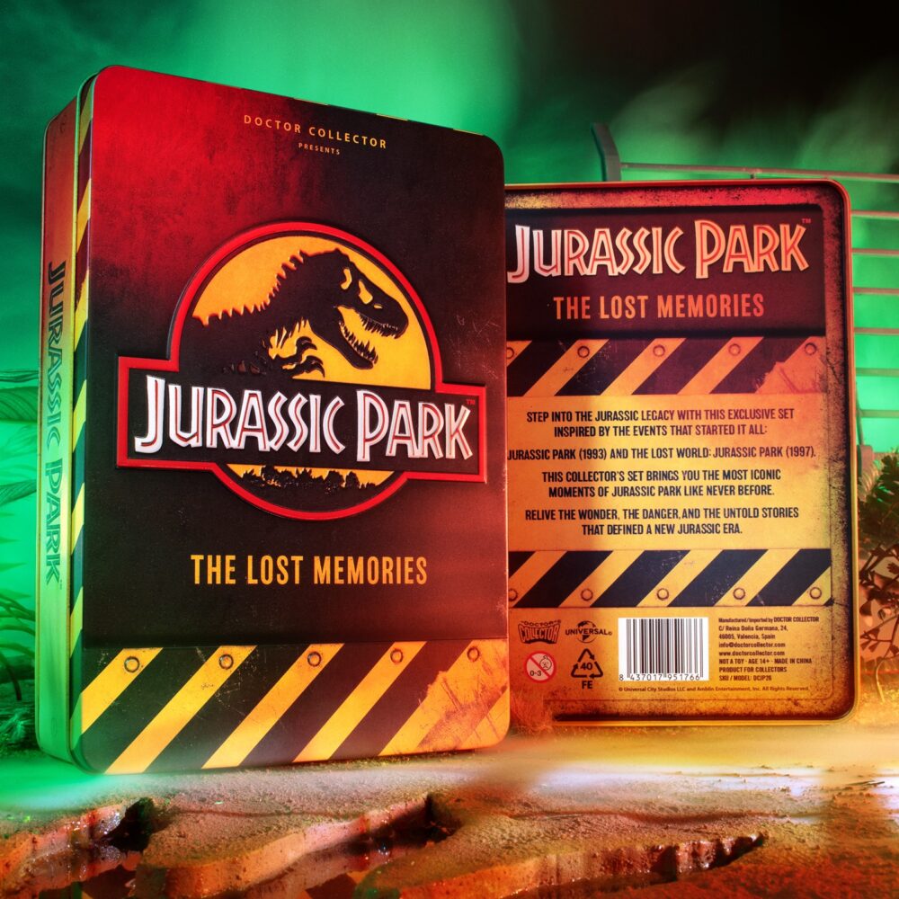 Jurassic park the lost memories kit. Adéntrate en el mundo jurásico con esta exclusiva collector's box de doctor collector. The lost memories está inspirada en los eventos inolvidables de las películas "jurassic park" de 1993 y "the lost world: jurassic park" (en españa "el mundo perdido: jurassic park") de 1997.  