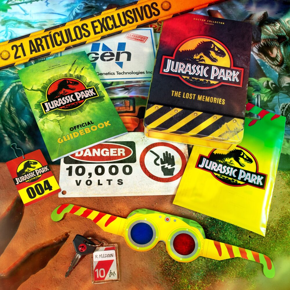 Jurassic park the lost memories kit. Adéntrate en el mundo jurásico con esta exclusiva collector's box de doctor collector. The lost memories está inspirada en los eventos inolvidables de las películas "jurassic park" de 1993 y "the lost world: jurassic park" (en españa "el mundo perdido: jurassic park") de 1997.  