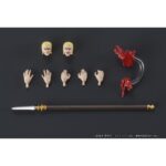 THOUZER FIST OF THE NORTH STARS DIGACTION. DIG incorpora a su línea Digaction la figura articulada de Thouzer (o Souther), el autoproclamado Emperador Sagrado del anime "Fist of the North Star" ("El puño de la estrella del norte" en España). Mide aproximadamente 8 cm y está fabricada en PVC, ABS y POM. A pesar de su tamaño compacto, ofrece gran movilidad y estilo fiel al personaje. Incluye 2x cabezas intercambiables, 5x manos adicionales, 1x lanza, 1x efecto de sangre para recrear diferentes escenas y un soporte para exposición.