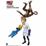 EARTWORM JIM FIGURA WAVE 1: PROFESSOR MONKEY-FOR-A-HEAD 28 CM. Este científico loco se ha vuelto loco, ¡y no se anda con chiquitas! Puede que el Profesor Mono Por Cabeza no tenga una Batería de los Dioses de repuesto para impulsar un nuevo supertraje, ¡pero eso no le impide crear nuevos y traicioneros inventos! Aunque el mono injertado en la cabeza del Profesor es fácil de llevar y le encanta tomarle el pelo, el Profesor es ferozmente protector con su compañero simiesco, que le permite escapar de casi cualquier situación gracias a sus habilidades para trepar. Dos increíbles figuras de acción en una, la nueva figura de acción del Profesor Mono Por Cabeza de ADN Premium a escala 1/12 mide aproximadamente 11« de alto (5,5» de humano, 5,5" de mono).