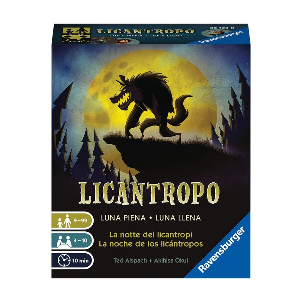 Licantropo - luna llena jdm. Tú eliges con cuál de las 16 cartas de rol quieres jugar. Cada jugador recibe una carta de rol para jugar en secreto. Una partida dura siempre 1 noche y 1 día: al final del día, todos los jugadores votan para indicar quién podría ser un licántropo. El jugador que recibe más votos es «eliminado», y su facción pierde! Es un juego de cartas rápido y emocionante donde cada jugador tomará un papel: uno de los hombres lobo, la artera follonera, la servicial vidente o cualquier otro de una docena de personajes diferentes, cada uno con una habilidad especial. ¡diviértete en grupo con este divertido juego de roles ocultos! En licántropo, cada jugador tomará el papel de un aldeano, un hombre lobo o un personaje especial. Deberéis adivinar quienes son los hombres lobo y matar al menos uno si deseáis ganar… ¡a no ser que os hayáis transformado en hombre lobo! En una única mañana, tu pueblo va a tener que decidir quién es un hombre lobo… ¡porqué lo único que necesitáis es encontrar a un hombre lobo para ganar!  licántropo: luna llena (anteriormente conocido como "una noche: el hombre lobo") es tan rápido, divertido y adictivo, que querréis jugar una y otra vez, y es que no habrá nunca dos partidas iguales.