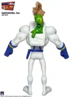EARTWORM JIM FIGURA WAVE 1: EARTWORM JIM & SNOT 15 CM. La vida de Jim cambió para siempre cuando, de repente, le cayó del cielo un traje cibernético superespacial de alta tecnología e indestructible creado por el Profesor Mono para ser la cabeza de la malvada Reina Babosa-Para-el-Culo. Con sus nuevos poderes, Jim viaja a través de la galaxia luchando contra malvados enemigos en su búsqueda por rescatar a la bella princesa Cómo-se-llame de las malvadas garras de Psy-Crow. ¡Woah Nelly!
