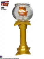 EARTWORM JIM FIGURA WAVE 1: BOB THE KILLER GOLDFISH & 4 15 CM.  ¡Vayan y destruyan! ¡Destruid! ¡DESTRUYE! El megalómano gobernante de La Planeta De Agua, Bob el Pez Asesino, ¡ha llegado! A Bob le acompaña en su búsqueda de la dominación universal su esbirro favorito de los 7 gatos, ¡el enorme #4!