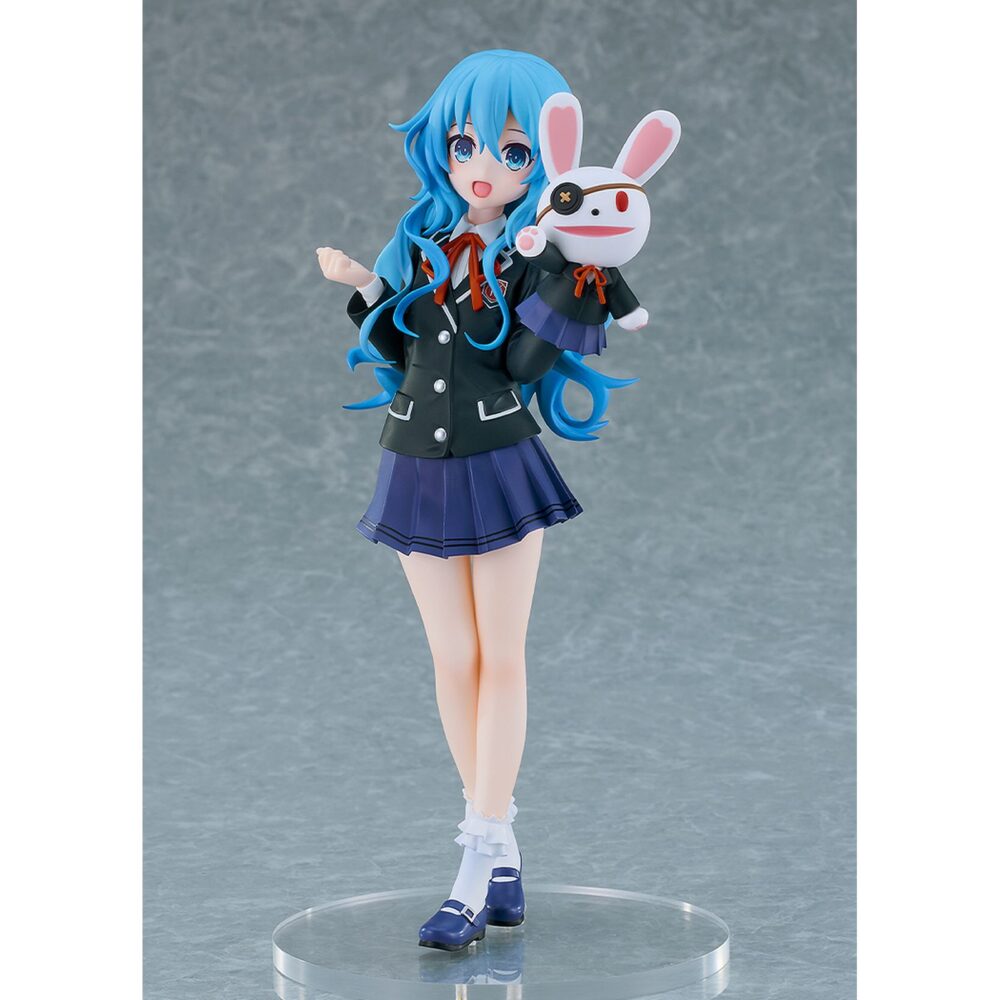 Yoshhino: school uniform date a live v pop up parade l. Good smile company presenta, dentro de su colección pop up parade l, la figura de yoshino con uniforme escolar, inspirada en el personaje del anime "date a live v". Esta figura mide aproximadamente 18 cm de altura e incluye un soporte circular transparente. Fabricada en plástico con excelentes detalles.