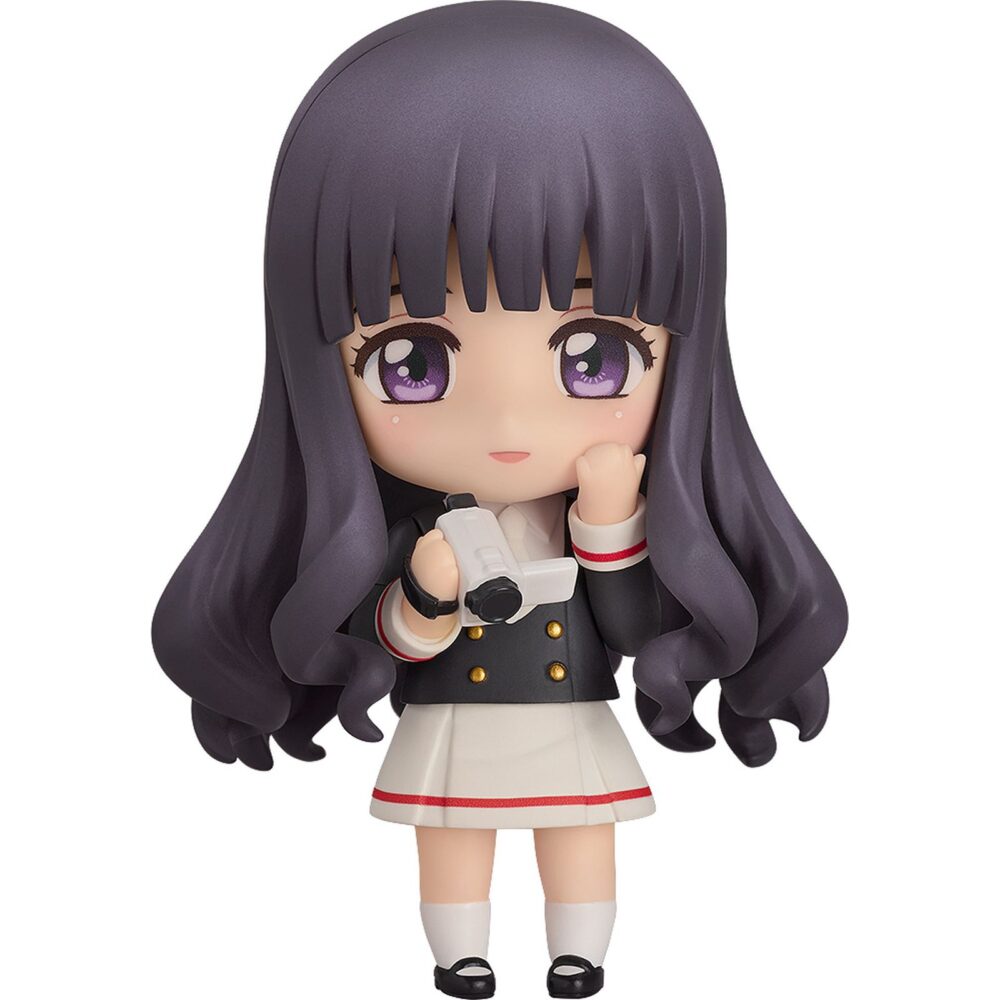 Tomoyo daidouji tomoeda junior high uniform cardcaptor sakura: clear card nendoroid. Good smile company lanza la figura de la colección nendoroid de tomoyo daidouji con su uniforme escolar, basada en el anime "cardcaptor sakura: clear card". Esta figura articulada de aproximadamente 10 cm de altura incluye 3x placas faciales (sonriente, alegre e ilusionada), 1x cámara de vídeo, 1x bolso, 1x smartphone y otras piezas opcionales para recrear diversas poses. Incluye base transparente para su exhibición.