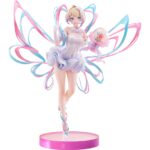OMGKAWAIIANGEL: ANNIVERSARY PARTY NEEDY STREAMER OVERLOAD 1/7. Good Smile Company presenta esta figura a escala 1/7 de OMG Kawaii Angel con su vestido de fiesta, inspirada en su aparición en la segunda exposición de "Needy Streamer Overload". Mide aproximadamente 23 cm e incluye 1x base circular de color rosa para su exposición. Destaca por sus coletas con forma de alas y un acabado nacarado de efecto aurora.