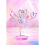 OMGKAWAIIANGEL: ANNIVERSARY PARTY NEEDY STREAMER OVERLOAD 1/7. Good Smile Company presenta esta figura a escala 1/7 de OMG Kawaii Angel con su vestido de fiesta, inspirada en su aparición en la segunda exposición de "Needy Streamer Overload". Mide aproximadamente 23 cm e incluye 1x base circular de color rosa para su exposición. Destaca por sus coletas con forma de alas y un acabado nacarado de efecto aurora.