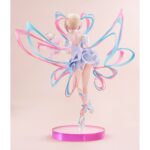 OMGKAWAIIANGEL: ANNIVERSARY PARTY NEEDY STREAMER OVERLOAD 1/7. Good Smile Company presenta esta figura a escala 1/7 de OMG Kawaii Angel con su vestido de fiesta, inspirada en su aparición en la segunda exposición de "Needy Streamer Overload". Mide aproximadamente 23 cm e incluye 1x base circular de color rosa para su exposición. Destaca por sus coletas con forma de alas y un acabado nacarado de efecto aurora.