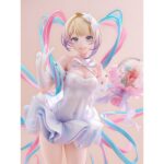 OMGKAWAIIANGEL: ANNIVERSARY PARTY NEEDY STREAMER OVERLOAD 1/7. Good Smile Company presenta esta figura a escala 1/7 de OMG Kawaii Angel con su vestido de fiesta, inspirada en su aparición en la segunda exposición de "Needy Streamer Overload". Mide aproximadamente 23 cm e incluye 1x base circular de color rosa para su exposición. Destaca por sus coletas con forma de alas y un acabado nacarado de efecto aurora.