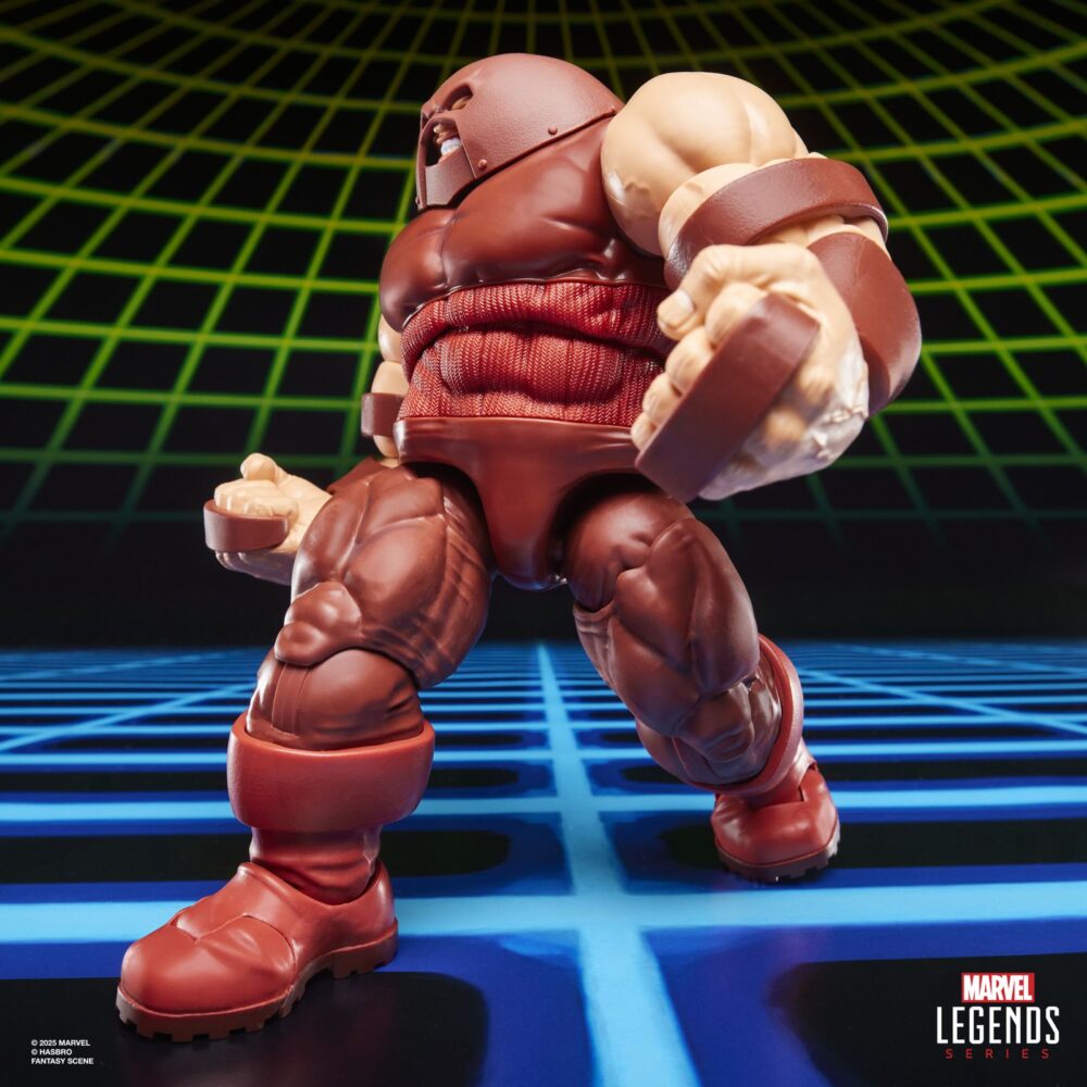 Juggernaut gamerverse marvel legends series. Hasbro incorpora a la línea gamerverse de la colección marvel legends series esta figura articulada de juggernaut basada en su aparición como luchador en la saga de videojuegos "marvel vs capcom". Su altura real alcanza los 22 cm, y ofrece un diseño premium con 20 puntos de articulación que permiten recrear poses dinámicas. Incluye x2 manos alternativas y 1x efecto de golpeo. Se presenta en una caja con ventana con diseño retro. Unidades limitadas.