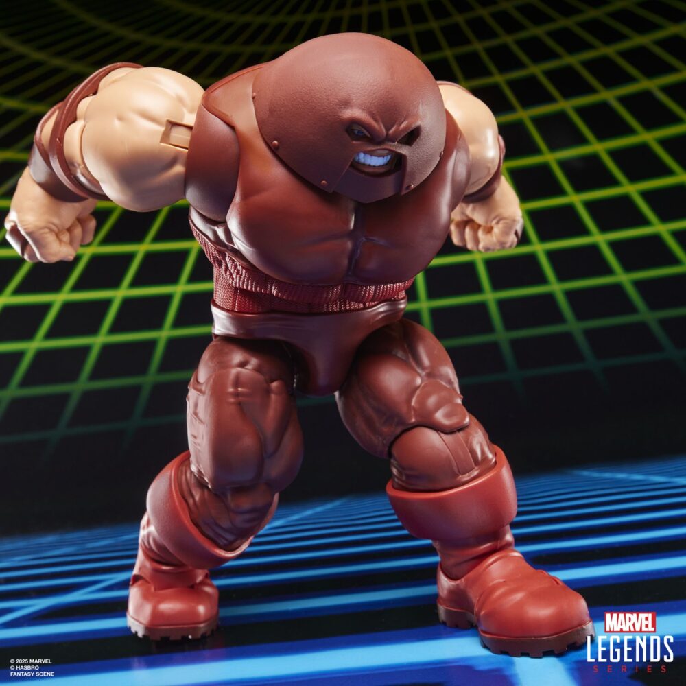 Juggernaut gamerverse marvel legends series. Hasbro incorpora a la línea gamerverse de la colección marvel legends series esta figura articulada de juggernaut basada en su aparición como luchador en la saga de videojuegos "marvel vs capcom". Su altura real alcanza los 22 cm, y ofrece un diseño premium con 20 puntos de articulación que permiten recrear poses dinámicas. Incluye x2 manos alternativas y 1x efecto de golpeo. Se presenta en una caja con ventana con diseño retro. Unidades limitadas.