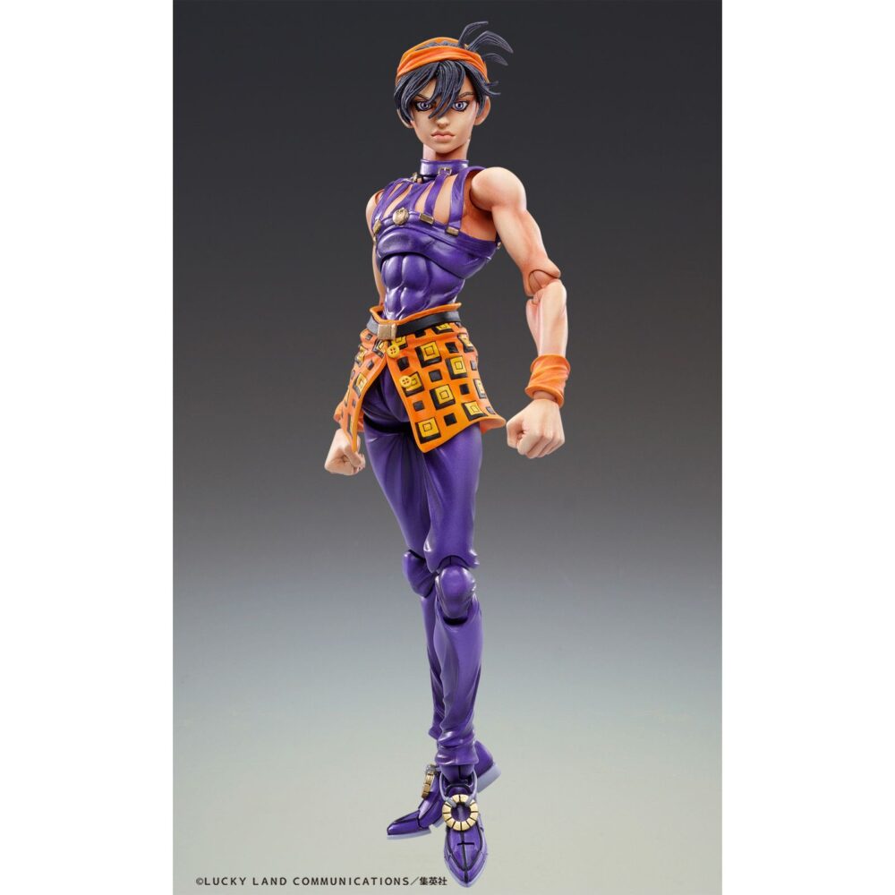 Narancia ghirga & as jojo´s bizarre adventure part 5 chozokado. Medicos entertainment suma a su colección chozokado esta figura articulada de narancia ghirga junto a aerosmith (también conocido como as), su stand con forma de avión de combate. Ambas figuras están inspiradas en su aparición en el anime "jojo's bizarre adventure: golden wind". Narancia mide aproximadamente 14 cm y as 4 cm. Ambas figuras presentan acabados pintados con gran nivel de detalle y múltiples puntos de articulación. Incluyen 8x manos intercambiables, 1x navaja y 1x cuchara para narancia, mientras que aerosmith cuenta con 1x minfigura del piloto smith, 1x efecto de disparos múltiples y 1x hélice adicional. Ambas figuras cuentan con base de exposición y varios accesorios adicionales para recrear diferentes poses.