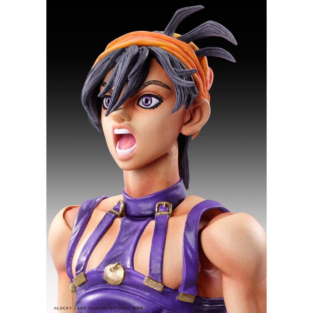 Narancia ghirga & as jojo´s bizarre adventure part 5 chozokado. Medicos entertainment suma a su colección chozokado esta figura articulada de narancia ghirga junto a aerosmith (también conocido como as), su stand con forma de avión de combate. Ambas figuras están inspiradas en su aparición en el anime "jojo's bizarre adventure: golden wind". Narancia mide aproximadamente 14 cm y as 4 cm. Ambas figuras presentan acabados pintados con gran nivel de detalle y múltiples puntos de articulación. Incluyen 8x manos intercambiables, 1x navaja y 1x cuchara para narancia, mientras que aerosmith cuenta con 1x minfigura del piloto smith, 1x efecto de disparos múltiples y 1x hélice adicional. Ambas figuras cuentan con base de exposición y varios accesorios adicionales para recrear diferentes poses.
