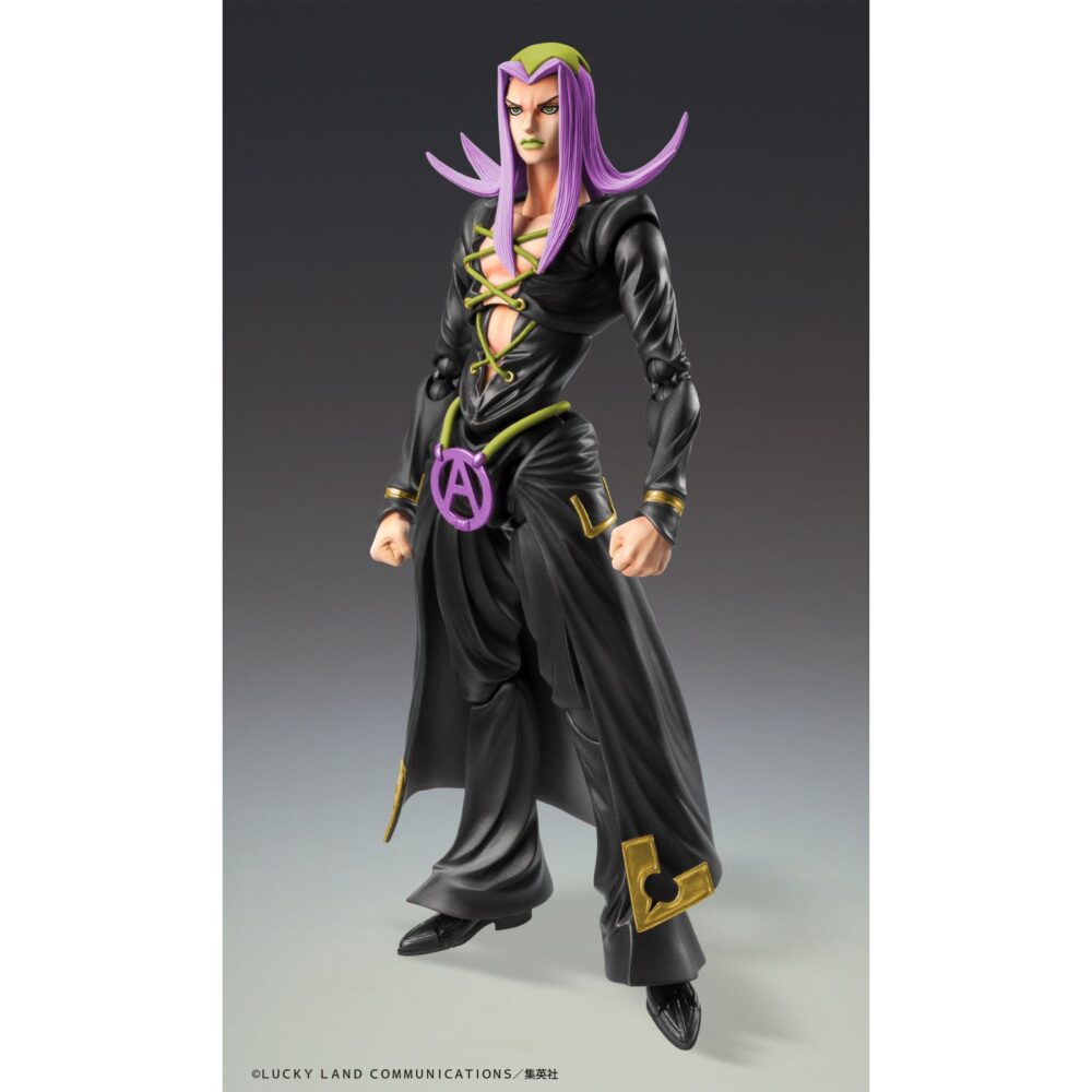 Leone abbacchio black version jojo’s bizarre adventure part 5 chozokado. Medicos entertainment presenta, dentro de la línea chozokado, la figura de leone abbacchio en su versión black, inspirada en el personaje del anime "jojo's bizarre adventure: golden wind". La figura, de aproximadamente 16 cm de altura, está fabricada en pvc y presenta múltiples puntos de articulación para diversas poses. Incluye base para su exhibición.