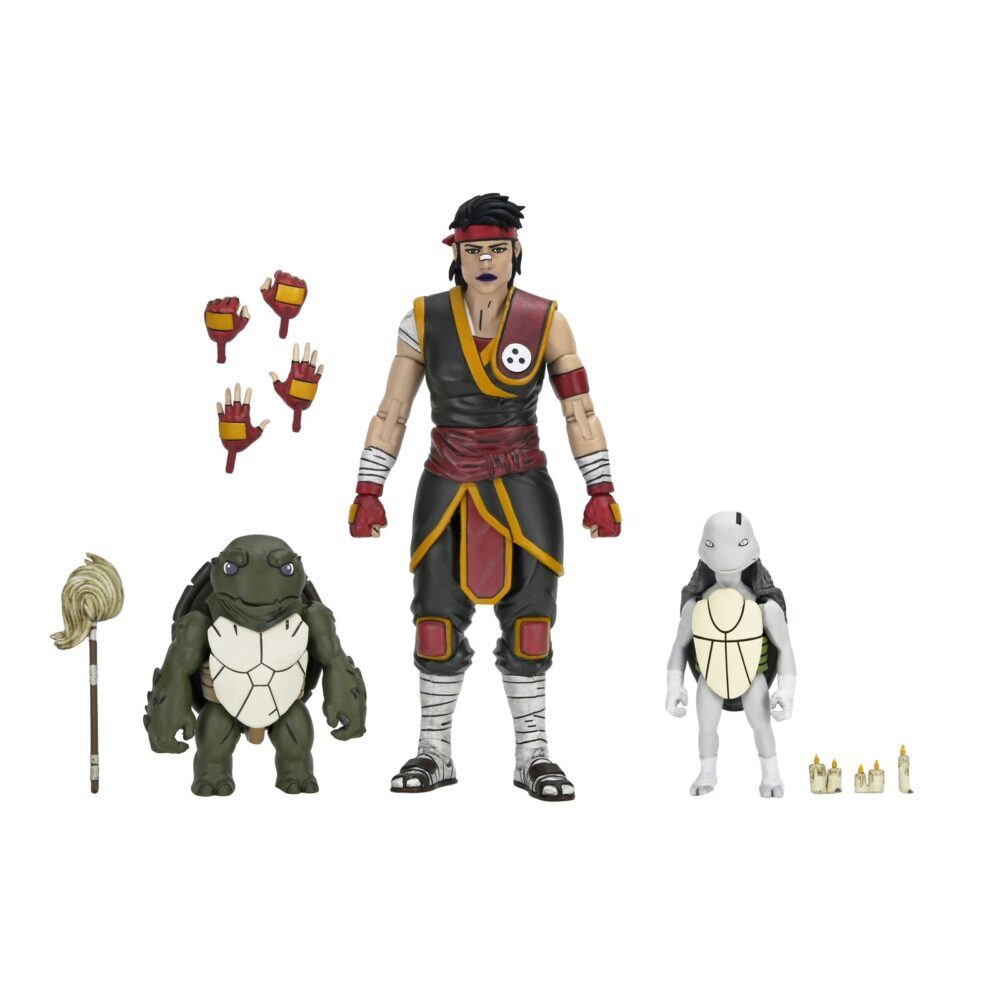 Ultimate casey marie with baby odyn & uno teebage mutant ninja turtles: the last ronin. De la serie de cómics de las tortugas ninja, ¡el último ronin: los años perdidos ! La historia de la primera misión del último ronin continúa mientras se revelan nuevos secretos del pasado de las tortugas. Vestida con su traje de sensei, ultimate casey marie se une al adorable bebé odyn y al travieso bebé uno. ¡estas figuras de acción neca de 18 cm, altamente detalladas y articuladas, presentan esculturas completamente nuevas! Los accesorios incluyen una fregona para odyn y manos y velas adicionales para casey marie en memoria de su familia fallecida. Viene en un empaque ideal para coleccionistas con ilustraciones originales del artista de el último ronin, ben bishop.