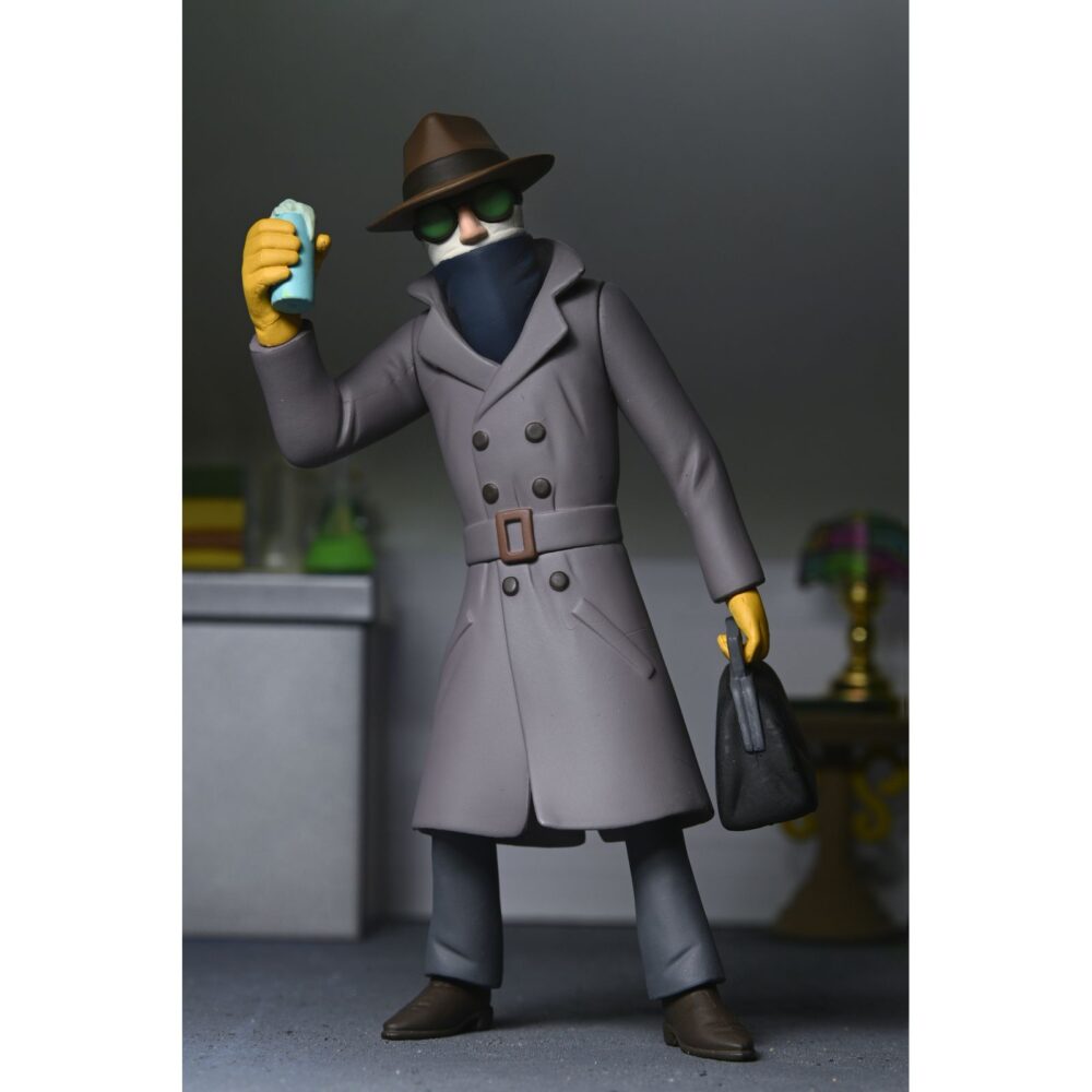The invisible man universal monsters toony terrors. Neca incorpora a su colección toony terrors la figura articulada a escala de jack griffin, el científico protagonista de la película de 1933 "the invisible man” ("el hombre invisible" en españa). Se presenta en un blíster especial ilustrado con un fondo recortable. Puedes exponerla junto al resto de figuras de esta línea aunque se venden por separado. Lleva la diversión de los dibujos animados del sábado por la mañana a tu colección de terror con estos adorables bichitos. La serie 12 de la línea toony terrors de neca trae más iconos de terror estilizados de universal monsters y muchos más. A los fans de las películas de terror clásicas les encantará este surtido de figuras de acción con el hombre invisible, la novia de frankenstein, la criatura de la laguna negra y el fantasma de la ópera. Con una altura de 15 cm, cada figura se vende por separado y se presenta en un blíster.