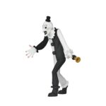 TERRIFIER ART THE CLOWN TOONY TETTORS. Neca presenta dentro de su línea Toony Terrors esta figura de estilo animado de Art the Clown, el villano silencioso de la película "Terrifier". Con una altura aproximada de 15 cm, esta versión caricaturizada incluye su icónica bocina de payaso. Se presenta en blíster con fondo recortable, ideal para exhibiciones con estilo retro.
