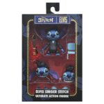 ULTIMATE SINGER ELVIS STITCH LILO & STITCH. ¿Estás listo para el rock? La colección Disney Stitch Inspired by Elvis es la forma perfecta de celebrar a Disney Stitch y mostrar tu amor por la legendaria estrella del rock Elvis Presley. Estas creaciones con licencia oficial que presentan a Disney Stitch vestido de Elvis seguro que añaden un poco de encanto rock 'n' roll y nostalgia a tu colección. Tu ohana de figuritas no estará completa sin esta figurita de Elvis Cantante Definitivo de NECA. Vestida con un traje de cuero negro como el que llevaba Elvis, esta figura articulada de Disney Stitch mide más de 5 cm y está lista para dar un espectáculo que nunca olvidarás. Los accesorios incluyen cabezas, manos, pelo y ojos intercambiables, además de una guitarra y una silla. Viene en un embalaje apto para coleccionistas.
