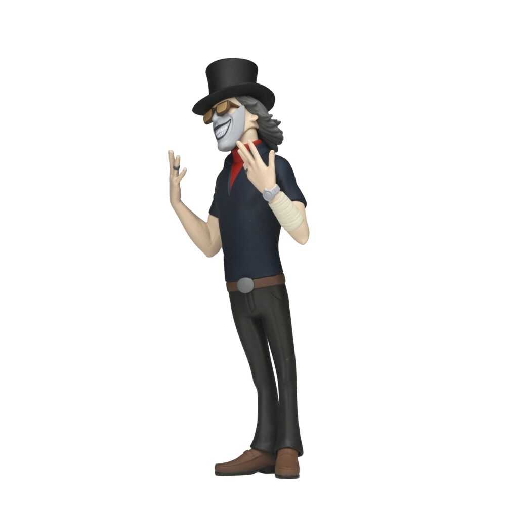 The grabber the black phone toony terrors. Neca añade a su línea toony terrors esta figura de the grabber, el inquietante villano de la película "the black phone". Con una altura de 15 cm, esta figura con estética de dibujos animados incluye 1x teléfono de pared como accesorio. Se entrega en blíster con fondo recortable para su exhibición.