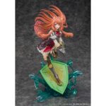 RAPHTALIA THE RISING OF THE SHIELD HERO 1/7. Proof presenta la figura a escala 1/7 de Raphtalia, inspirada en la 2ª temporada del anime "The Rising of the Shield Hero". Esta heroína se presenta en posición de ataque con su vestimenta de batalla, sobre una base en forma de escudo sobre salpicaduras de agua. Mide aproximadamente 27 cm y está fabricada en PVC.