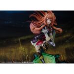 RAPHTALIA THE RISING OF THE SHIELD HERO 1/7. Proof presenta la figura a escala 1/7 de Raphtalia, inspirada en la 2ª temporada del anime "The Rising of the Shield Hero". Esta heroína se presenta en posición de ataque con su vestimenta de batalla, sobre una base en forma de escudo sobre salpicaduras de agua. Mide aproximadamente 27 cm y está fabricada en PVC.