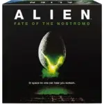 ALIEN JDM. Un extraterrestre recorre los pasillos de la nave NOSTROMO y quiere daros caza a ti y a los demás miembros de la tripulación. Trabaja en equipo para moverte por la nave, recoger los objetos necesarios y construir otros nuevos para sobrevivir. Ten cuidado, el alienígena podría estar a la vuelta de la esquina!. es un juego de mesa en el que tomaréis el papel de los miembros de la tripulación de la Nostromo, Ripley, Lambert, Parker, Brett o Dallas. A lo largo del juego, tendréis que hacer distintas acciones para cumplir diferentes objetivos, y, por supuesto, el Alien no os pondrá las cosas fáciles… Cada turno tiene dos fases. En la fase de acción de la tripulación, los jugadores recorren los pasillos de la Nostromo, recogiendo chatarra, fabricando objetos, intercambiando chatarra y objetos con otros jugadores, y utilizando objetos y sus habilidades especiales. Brett, por ejemplo, puede fabricar objetos con una chatarra menos que otros jugadores. Si el Alien está a menos de tres espacios del jugador con el incinerador, ese jugador puede usar el incinerador para enviar al Alien de vuelta a su nido. En la fase de Encuentro, los jugadores roban y resuelven una carta de Encuentro. El Alien puede estar acechando detrás de cualquier esquina... Una vez que los jugadores cumplen sus objetivos iniciales, se enfrentan a una de las cinco misiones finales, cada una con un conjunto único de requisitos. Los jugadores deben cumplir los requisitos de la misión final simultáneamente para ganar la partida. Los jugadores también pueden introducir al Oficial Científico Ash para un juego más complejo. Ash se mueve por la nave, eliminando chatarra y obligando a la tripulación a perder la moral.