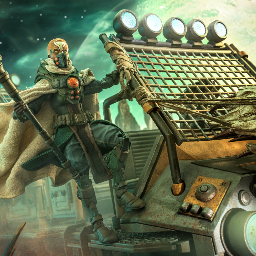 Jobara kee cosmic legions: oxkrewe book. Jobara kee y su compañero, que formaban parte de un equipo de empíricos de la t. U. 5. C. C. Enviados a investigar una anomalía espacial en torno al planeta thraxxon, sobrevivieron a un aterrizaje forzoso en el extraño planeta. Con escasas posibilidades de ser rescatados por la unión de comerciantes, los empíricos sabían que tendrían que encontrar una forma de sobrevivir en el duro entorno en el que se encontraban. Siguiendo la señal de una baliza que transmitía en una antigua frecuencia de la unión de comerciantes, los empíricos se toparon con un descubrimiento que no esperaban: un asentamiento que acabarían descubriendo que se llamaba scapehaven. Jobara y su compañero se acercaron al asentamiento, pero fueron asediados inmediatamente por todos los flancos por los asaltantes del asentamiento que se habían escondido. Levantando sus pesados escudos y empuñando sus electrobatones, la pareja de empíricos se enfrentó a casi una docena de atacantes. Este despliegue demostró su valía y les valió una invitación para añadir su fuerza al asentamiento de scapehaven. Con su equipo y entrenamiento t. U. 5. C. C. , los empiricistas fueron asignados para servir bajo las órdenes de kurnn ray como dos de los rovers de scapehaven, equipos que recorren los yermos de thraxxon en busca de recursos y tomando lo necesario para sobrevivir.