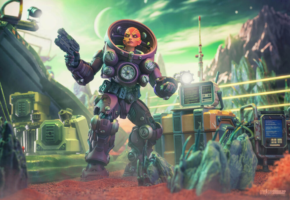 Cosmic legions: oxkrewe book one thraxxon figura uularia speer (deluxe). Uularia y su esposo, vellok, han trabajado para la corporación aexor3 como especialistas en recuperación durante muchos ciclos. Como navegante del qorgonox, el trabajo de uularia es trazar un camino seguro para la "oxkrewe" adondequiera que sus misiones los lleven. Se toma este rol muy en serio, ya que los miembros de la tripulación que viajan con ella son más que simples compañeros de trabajo: son su familia elegida, y ella es la madre protectora cuya tarea es mantenerlos en el camino correcto. Varada en un planeta extraño con equipo limitado y menos recursos, uularia reconstruye piezas rotas de tecnología de navegación, y finalmente descubre que se encuentran en un planeta llamado thraxxon, en las profundidades del cuarto anillo del cosmerrium. Mientras su esposo está profundamente concentrado en los desafíos que les esperan, uularia lucha por asimilar la situación, sintiendo de alguna manera que ella podría ser responsable de que su nave se desviara de su rumbo y de que su familia sufra por ese error.