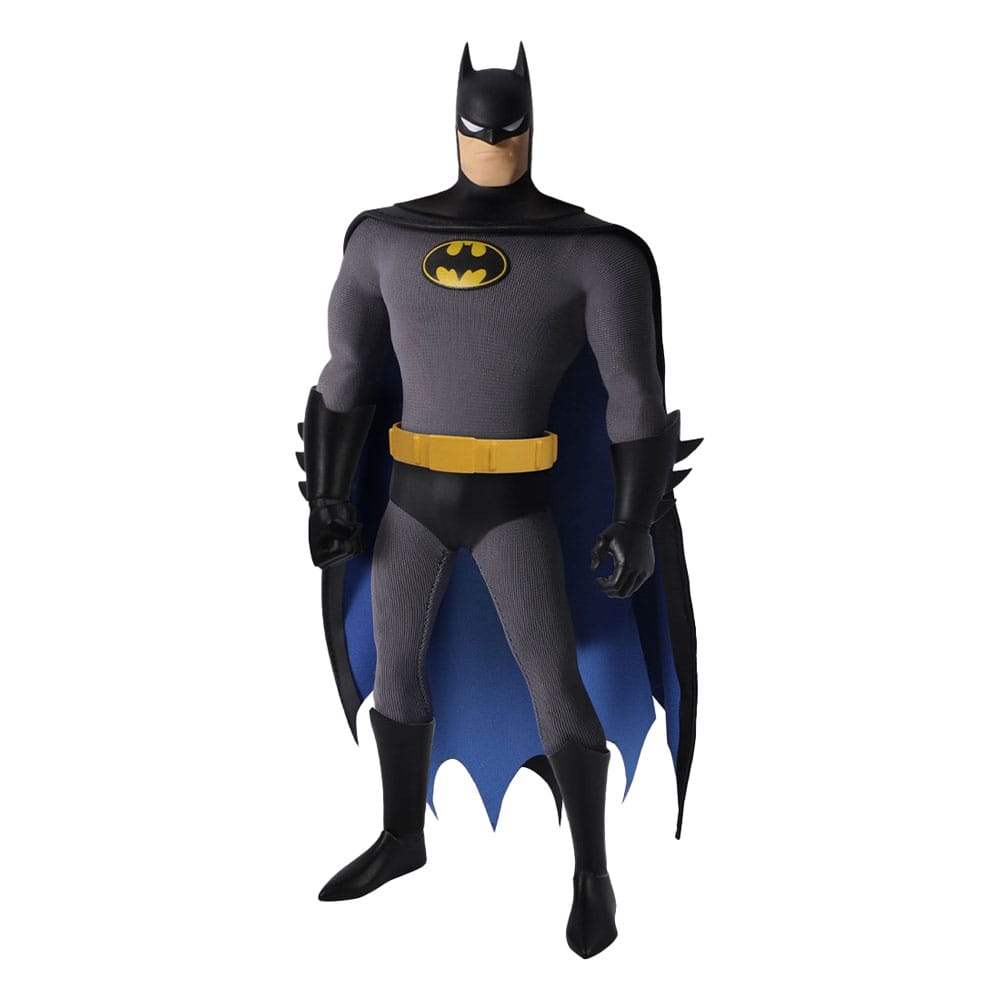 Batman: the animated series one:12 collective. Captura al caballero oscuro en su estilo animado característico, inspirado en la estética de arte noir de la serie innovadora. Se incluye una capa con un alambre de posado integrado y tres retratos de cabeza intercambiables con diferentes expresiones faciales, lo que permite una variedad de looks distintos de la serie. Cuando la noche exige más que solo habilidad y fuerza, batman viene equipado con gafas de visión infrarroja para una mejor visibilidad, una máscara de rebreather para actividades submarinas, un control remoto para convocar al batmóvil y muchas más herramientas para combatir el crimen. Batman: la serie animada sigue al caballero oscuro mientras patrulla las calles plagadas de crimen de gotham, mientras lucha con su doble identidad como bruce wayne y la pérdida de sus padres.