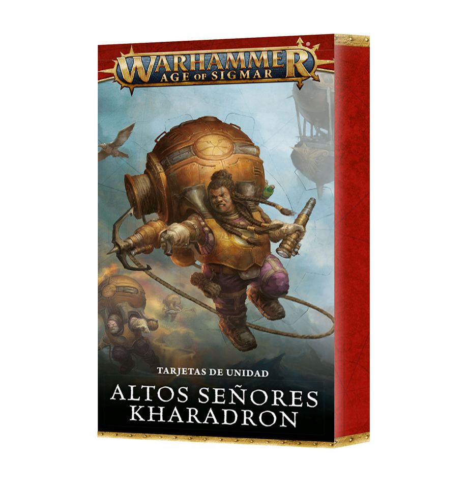 Warscroll cards: kharadron overlords (español) warhammer age of sigmar. Los altos señores kharadron van a la guerra con ejércitos sin parangón en los reinos mortales: imponentes areobajeles, guerreros flotantes y una potencia de fuego que deja en ridículo a otras fuerzas. Enfrentarse a ellos es enfrentarse a una ciencia y tecnología a la altura de la hechicería y la magia. Este set de 34 tarjetas te ayudará a llevar un seguimiento de tus altos señores kharadron en partidas de warhammer age of sigmar. Hay tarjetas de unidad individuales para cada unidad y elemento de terreno de facción, con sus perfiles, equipo, opciones y habilidades especiales. Son la forma ideal de consultar fácilmente la información clave en el fragor de la batalla. También encontrarás tarjetas de unidad especiales para partidas de punta de lanza.