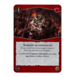 RAGING SLAYERS RIVALS DECK (ESPAÑA) WARHAMMER UNDERWORLDS.  La montaña sobre la que se erige Ascuagarda está repleta de profundas vetas de piedrascua, un mineral que alienta los iracundos corazones de aquellos guerreros que buscan arder con luz propia, aun a riesgo de que el fuego lo consuma todo, incluido a su portador. Asesinos iracundos es un mazo Rivales completo y listo para jugar que cualquier banda puede utilizar en partidas de Warhammer Underworlds. ¡Abre el paquete, baraja las cartas y listo! El mazo está clasificado bajo el estilo de juego asalto e introduce el nuevo estado “iracundo”, que potencia las habilidades de combate de tus guerreros. Lanza cargas y acumula marcadores de ira para que tus guerreros sean iracundos. Este mazo combina a la perfección con cualquier banda de estilo asalto. Puedes usar las cartas solas o combinarlas con otro mazo para crearte un mazo personalizado de formato Némesis.