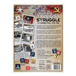 TWILIGHT STRUGGLE. Considerado por muchos uno de los mejores juegos de estrategia de todos los tiempos, Twilight Struggle recrea con sumo detalle el conflicto que marcó la segunda mitad del siglo XX: la Guerra Fría. Los jugadores tomarán el mando de los Estados Unidos o de la URSS para expandir su influencia por todo el mundo y ganar así la partida. Obra de Jason Matthews y Ananda Gupta, este título permite partidas para dos jugadores, a partir de 14 años, de unas 3 horas de duración.  El tablero central muestra un mapa del mundo dividido en varias zonas que los jugadores tratarán de dominar para sumar el máximo de puntos posibles. En sus turnos, podrán repartir influencia, promover golpes de estado o realineamientos, impulsar la carrera espacial o jugar eventos con su mano de cartas. Unas cartas que muestran algunos de los personajes y acontecimientos más importantes entre 1945, justo después de la Segunda Guerra Mundial, y 1989, cuando cayó el muro de Berlín. Fiel al espíritu de la Guerra Fría, los jugadores de Twilight Struggle deberán mantener un equilibrio que les permita llevar a cabo demostraciones de fuerza sin caer en la guerra nuclear, cosa que les haría perder inmediatamente.