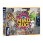 MINDBUG. Convoca criaturas únicas y úsalas para combatir y vencer a tu oponente en un duelo de alta intensidad estratégica. Pero ten cuidado, pues en cualquier momento tu rival puede usar uno de sus Mindbug para tomar el control de tus monstruos. Obra del legendario Richard Garfield, creador entre otros muchos juegos del célebre Magic: The Gathering o King of Tokyo, Mindbug es un juego de cartas para dos jugadores, a partir de 8 años, que permite partidas de entre 15 y 25 minutos. Dentro de la caja encontraréis 52 cartas con las criaturas más extravagantes que os podáis imaginar. ¿Queréis un oso fusionado con una abeja? ¿O un orangután con cabeza de león? Aquí los tenéis. Para empezar a jugar, solo hace falta barajar y repartir. Cada jugador recibe 5 cartas, listas para jugar en la mano, y 5 más que se reservan boca abajo. Este conjunto de 10 cartas forma el plantel de criaturas que enviarás a la batalla con el objetivo de derrotar a tu rival. A continuación, cada jugador toma tres cartas más boca abajo que servirán como marcadores de puntos de vida. Finalmente, cada jugador toma dos cartas de Mindbug.