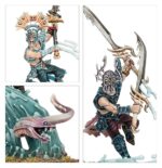 IKON OF THE SEA/STROM WARHAMMER AGE OF SIGMAR. Canalizando la insondable calma y la premonitoria inmensidad de las aguas más profundas, los Ikones de los Mares se lanzan a la batalla junto a sus congéneres Idoneth, abrumando al enemigo con su inquebrantable concentración y su aterrador ímpetu. Ser testigo de tal perfección marcial es una inspiración para cualquier guerrero Idoneth. Con este kit multicomponente de plástico puedes montar un Ikon de los Mares, un poderoso guerrero para tus ejércitos de Profundos Idoneth de Warhammer Age of Sigmar. Con la aterradora fuerza de una corriente de resaca, el Ikon atrae a las unidades cercanas a su objetivo para que sus gujas de las mareas recojan su cosecha de almas. Este kit también puede montarse como un Ikon de la Tempestad, un guerrero con dos espadas que ataca con la implacable fuerza del océano.