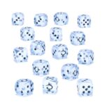 IDONETH DEEPKIN DICE WARHAMMER AGE OF SIGMAR. Cuando los Profundos Idoneth surgen de entre las olas para combatir, traen con ellos un océano místico. Ya sea que caminen por la superficie o naden por las invisibles corrientes de magia, avanzan con una velocidad nunca vista por los habitantes de los Reinos Mortales, una marea de filos cortantes que busca arrancarte el alma. Un juego de 16 dados de seis caras con esquinas redondeadas para usarlos en partidas de Warhammer Age of Sigmar, con temática de los Profundos Idoneth. Están fabricados en plástico acrílico de color azul gélido con muescas de tinta azul oscuro y miden 16 mm de arista. Las caras del 1 al 5 están marcadas con los tradicionales puntos, mientras que la cara del 6 está adornada con el aciago icono de los Profundos Idoneth.