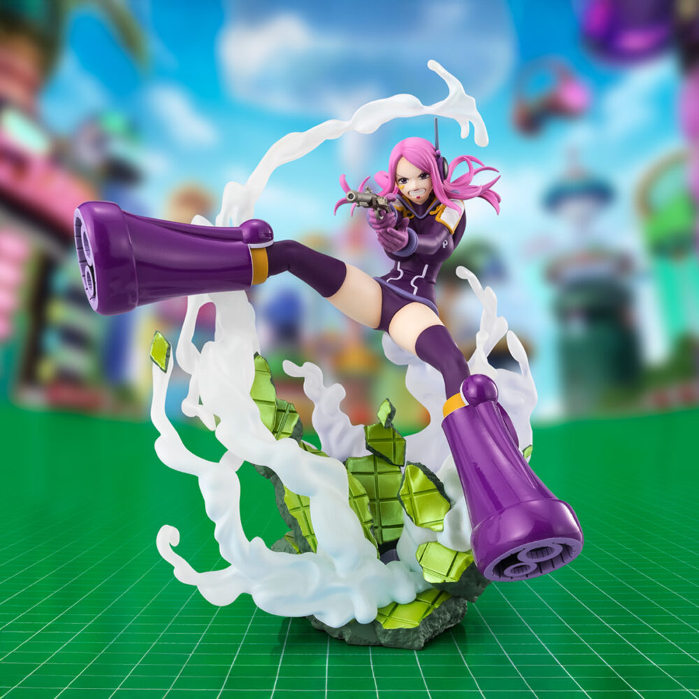 Jewelry bonney near death experience extra battle one piece figuarts zero. Tamashii incorpora a su colección figuarts zero la figura de jewelry bonney, basada en su aparición en el arco argumental egghead del anime "one piece". Con una altura de 16,5 cm, esta figura estática recrea su técnica experiencia cercana a la muerte, destacando el resquebrajamiento del suelo y los efectos de humo de su base. Fabricada en pvc y abs. Unidades limitadas.