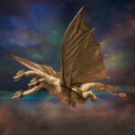KING GHIDORA 1972 GODZILLA VS GIGAN SH MONSTER ARTS. Tamashii presenta una nueva incorporación a su emblemática línea S.H. MonsterArts: la figura de King Ghidorah basada en su aparición en la película de 1972 "Godzilla vs. Gigan". Esta impresionante figura articulada está esculpida y coloreada por Yuji Sakai y reproduce con todo detalle el aspecto del kaiju gracias a la abundante documentación gráfica. Cuenta con articulaciones en diferentes puntos, entre ellos cuellos y cola, lo que permite recrear una enorme variedad de poses. UNIDADES LIMITADAS.